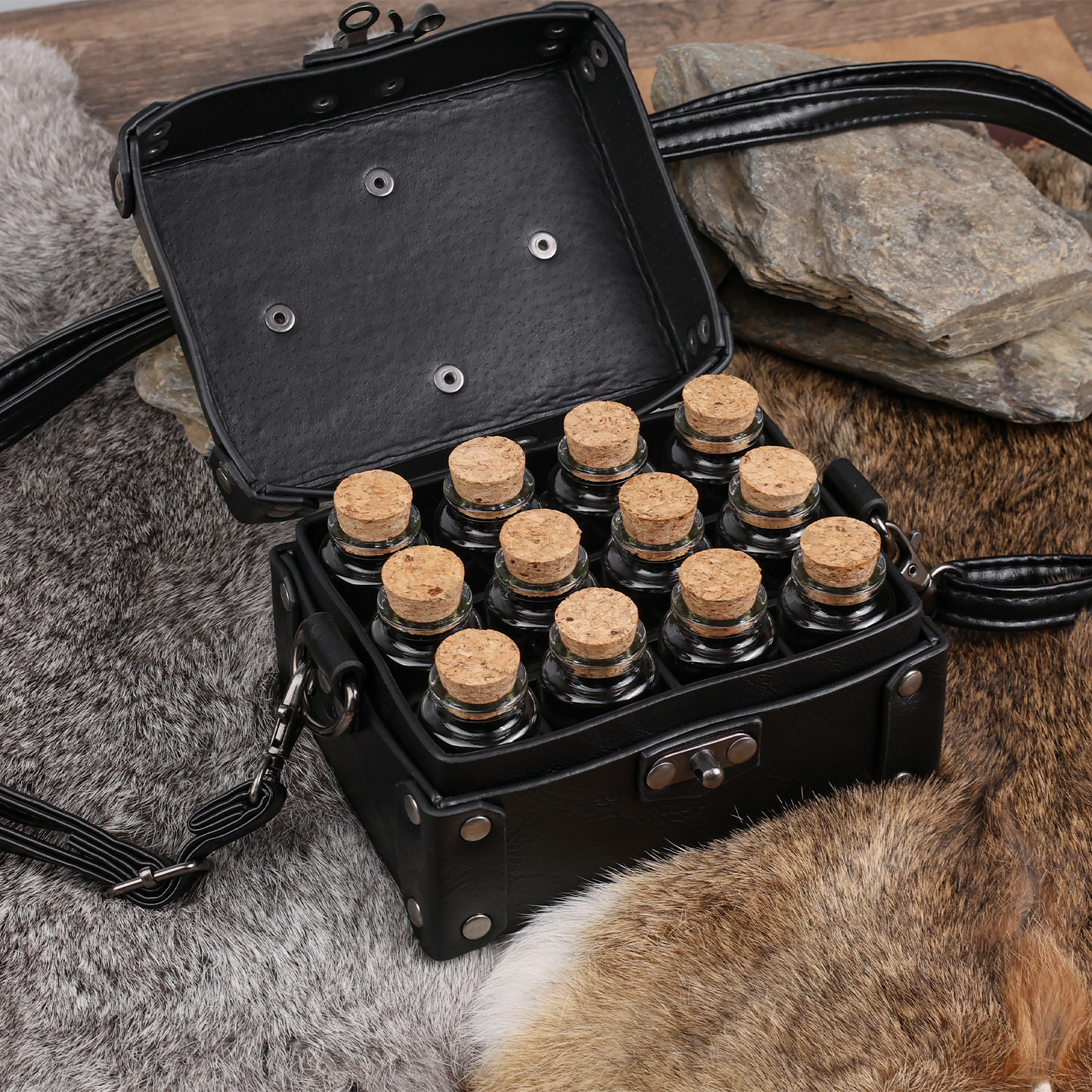 Amazon.com: HiiFeuer Medieval Faux Leather Alchemy Box with 12